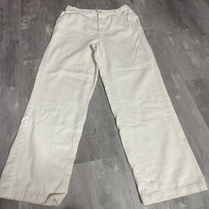 J. Crew Wide Leg Pants in Cream